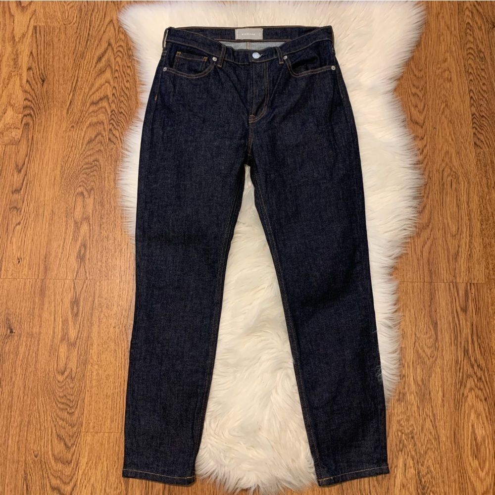 Everlane Blue High Rise Cotton Blend Denim Jeans Size 28 Ankle Length